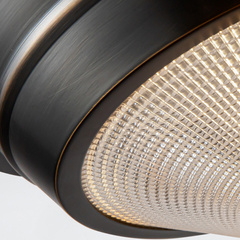 Mały plafon Willard - 1 źródło światła - Miejski brąz