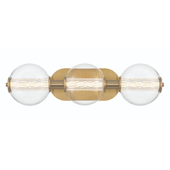 Kinkiet Atomo - 3 źródła światła - Szczotkowane złoto