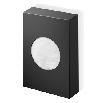 Podajnik ścienny na torebki nawilżające Decor Walther Czarny mat