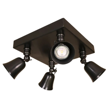 Lampa kierunkowa Authentage Fleure na kwadratowej podstawie - duża