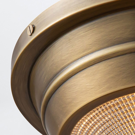 Mały plafon Willard - 1 źródło światła - Vintage mosiądz