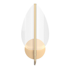 Kinkiet LED Floriana - Naturalny mosiądz