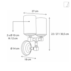 Lampa ścienna Authentage Bellefeu - żyrandol