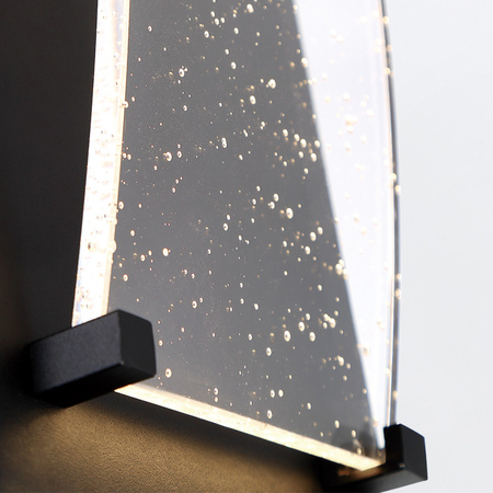 Mała latarnia naścienna Kabo - Teksturowana czerń