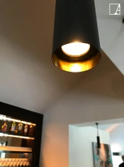 Lampa wisząca Authentage Tubelum na okrągłej podstawie