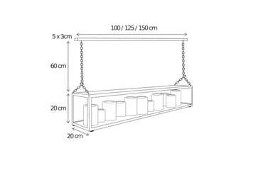 Lampa Authentage Bellefeu vitrine na długiem zawieszeniu