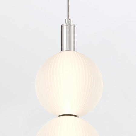 Mała lampa wisząca Palams - 2 źródła światła - Polerowany nikiel