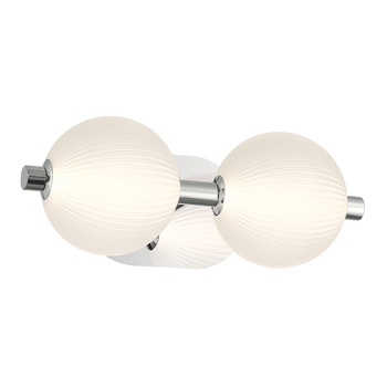 Kinkiet Palmas - 2 źródła światła - Polerowany nikiel