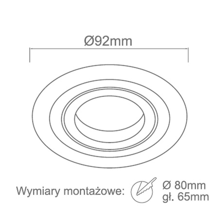Oprawa wpuszczanaPio Nero