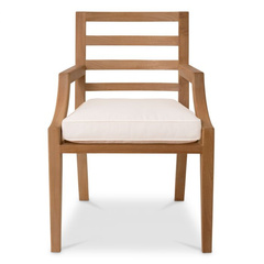 Krzesło do jadalni Eichholtz Hera naturalny teak flores off-white