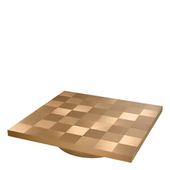 Stolik kawowy Laporte wykończenie ze szczotkowanego mosiądzu