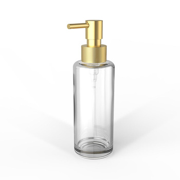 Dozownik mydła Decor Walther szkło transparentne / pomka matowa złoto 24-karatowe