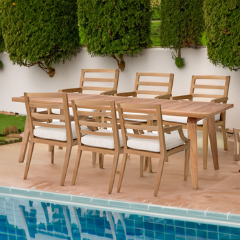 Zestaw Eichholtz stół Glover + krzesła Hera