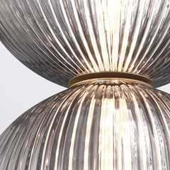 Mała lampa wisząca Palmas - 2 źródła światła - Szczotkowane złoto