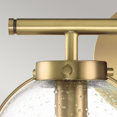 Kinkiet Hollis - 2 źródła światła - Stary mosiądz