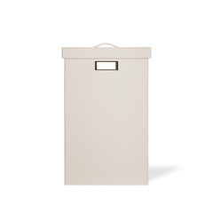 Kosz na pranie Decor Walther z pokrywą kwadratowy Sztuczna skóra piaskowa