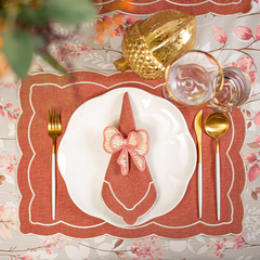 OBRĄCZKI NA SERWETKI PINK BOWS - 6 SZT. - ROSEBERRY HOME - MY HONEY HOME