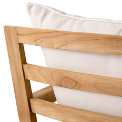 Krzesło Hera natural teak flores off-white