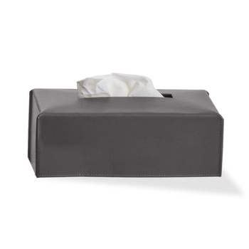 Pudełko na chusteczki Decor Walther NAPPA Skóra naturalna smoke-grey