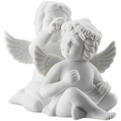 Para aniołów dużych z kwiatami