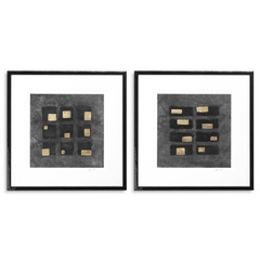 Plakat Eichholtz Black Squares – Michael Willett, zestaw 2