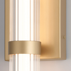 Średni kinkiet LED Fayton - Szczotkowane złoto