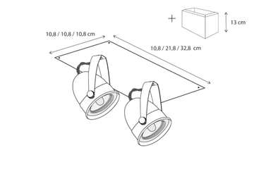 Lampa wpuszczana Authentage Phantôme comète - reflektor