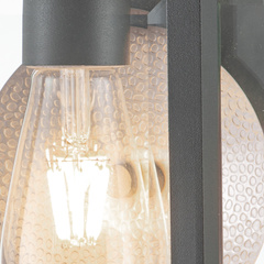 Mała latarnia naścienna Byron - 1 źródło światła - Grafitowy