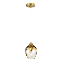 Lampa wisząca Tiber - 1 źródło światła - Szczotkowany mosiądz