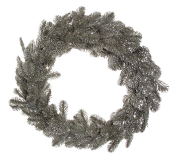 DEKORACJA ŚWIĄTECZNA WIENIEC SREBRNY - 50 CM - SHISHI – MY HONEY HOME
