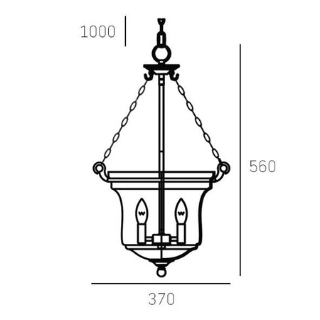 Lampa wisząca PRAGUE P03950CH