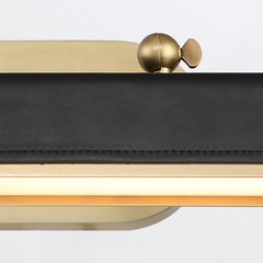 Średnia obrazówka LED Valise Picture - Vintage mosiądz, skóra smokingowa