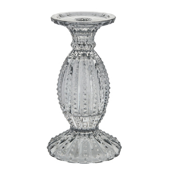 ŚWIECZNIK SILVA - SZARY - 19CM - LENE BJERRE - MY HONEY HOME