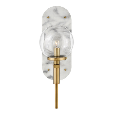 Kinkiet Gilda - 1 źródło światła - Klasyczny mosiądz