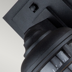 Mała latarnia naścienna Lighthouse - 1 źródło światła - Teksturowana czerń