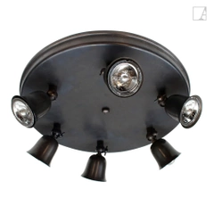 Lampa kierunkowa Authentage Fleure na okrągłym talerzu - duża