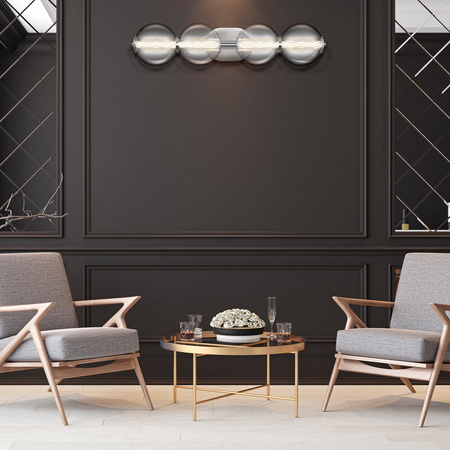 Kinkiet Atomo - 4 źródła światła - Polerowany chrom