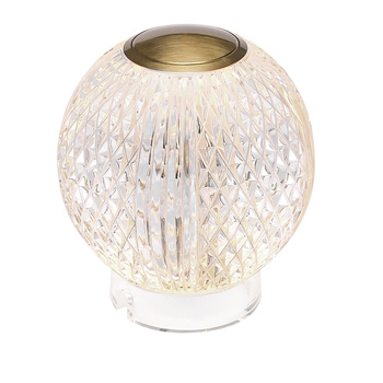 Mała lampa stołowa LED Marni - Naturalny mosiądz