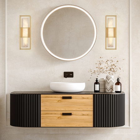 Średni kinkiet Blakley - 1 źródło światła - Szczotkowane złoto