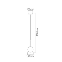 Lampa wisząca Bao I Nero Fume Orlicki Design