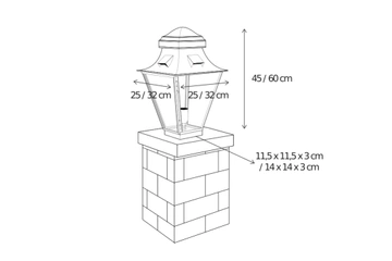 Słupek oświetleniowy Authentage Gracieuze przycisk na płycie mały
