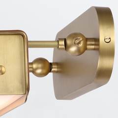 Duża obrazówka LED Valise Picture - Vintage mosiądz, skóra koniakowa