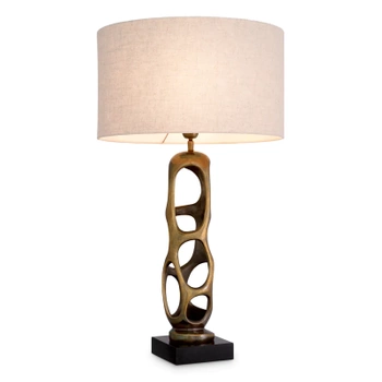 Lampa stołowa Kearny vintage brass finish incl shade Eichholtz