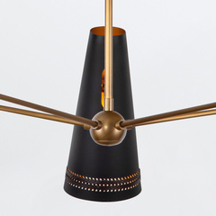 Żyrandol Brickell - 5 źródeł światła - Matowa czerń