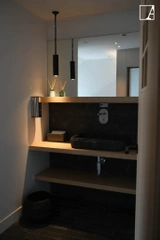 Lampa wisząca Authentage Tubelum na okrągłej podstawie