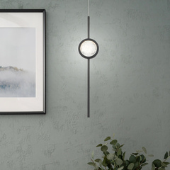 Lampa wisząca Barletta - 1 źródło światła - Matowa czerń