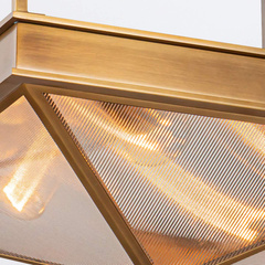 Półplafon Cairo - 4 źródła światła - Vintage mosiądz