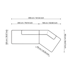 Sofa Eichholtz Taraval rêve greige