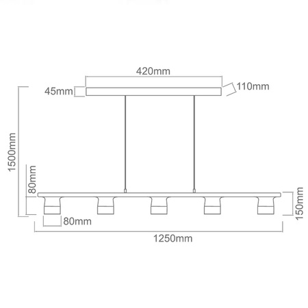 Lampa wisząca Melo V Bianco Orlicki Design