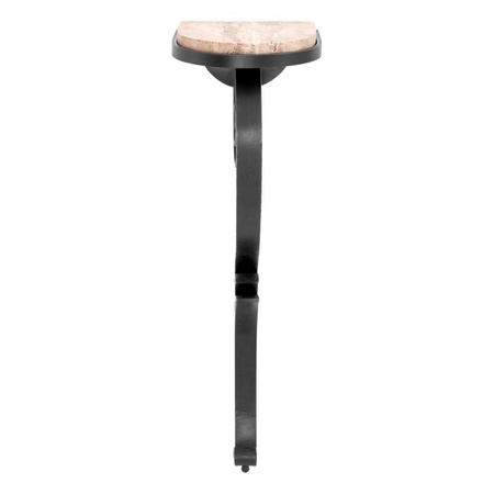 Konsola Ophira gunmetal finish travertine